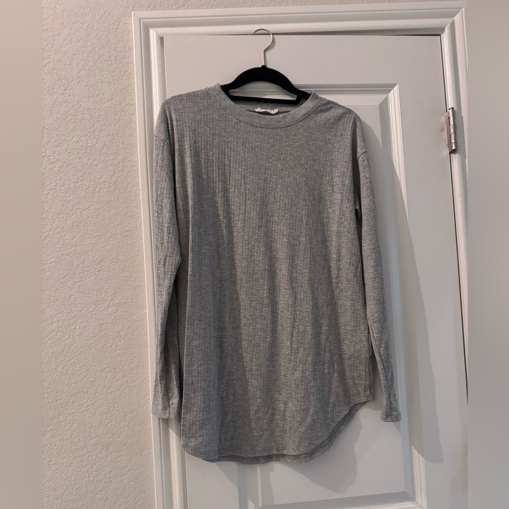 First Love Gray long sleeve maternity shirt